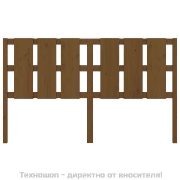 Горна табла за легло, меденокафява, 185,5x4x100 см, бор масив
