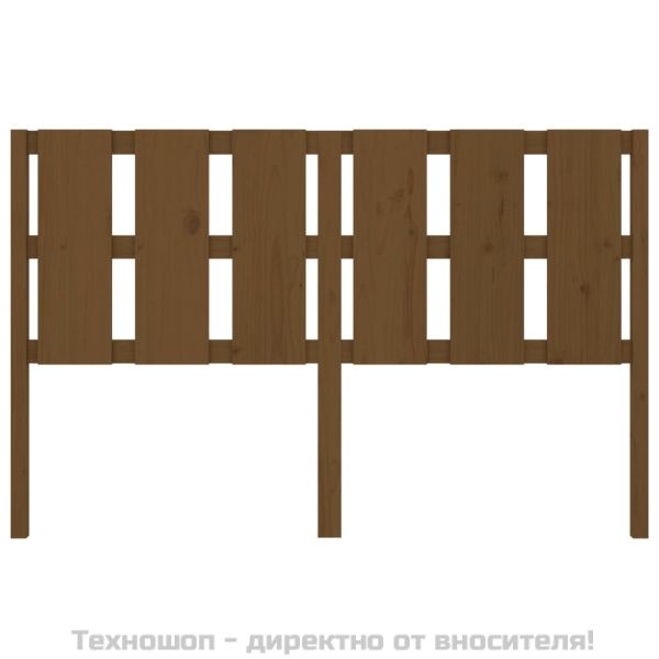 Горна табла за легло, меденокафява, 155,5x4x100 см, бор масив