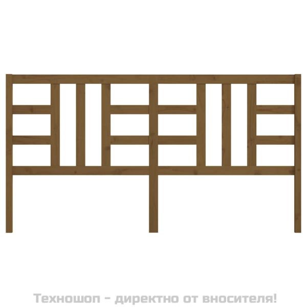 Горна табла за легло, меденокафява, 206x4x100 см, бор масив