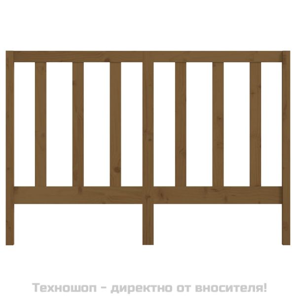 Горна табла за легло, меденокафява, 156x4x100 см, бор масив
