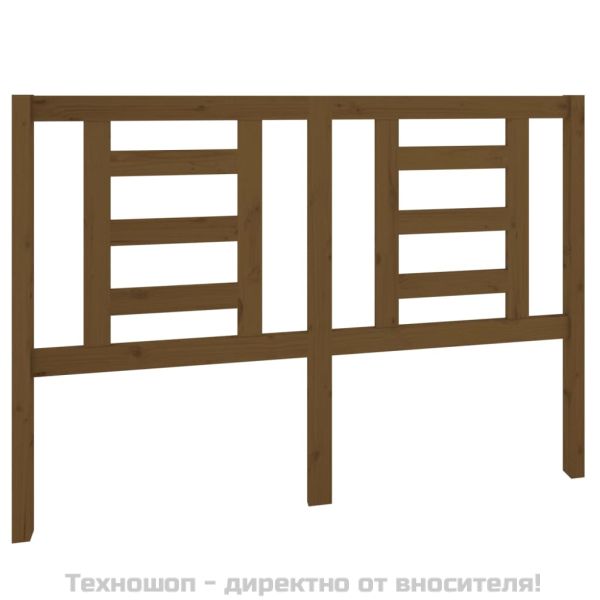 Горна табла за легло, меденокафява, 141x4x100 см, бор масив
