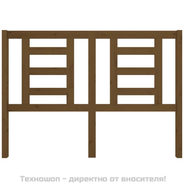 Горна табла за легло, меденокафява, 141x4x100 см, бор масив