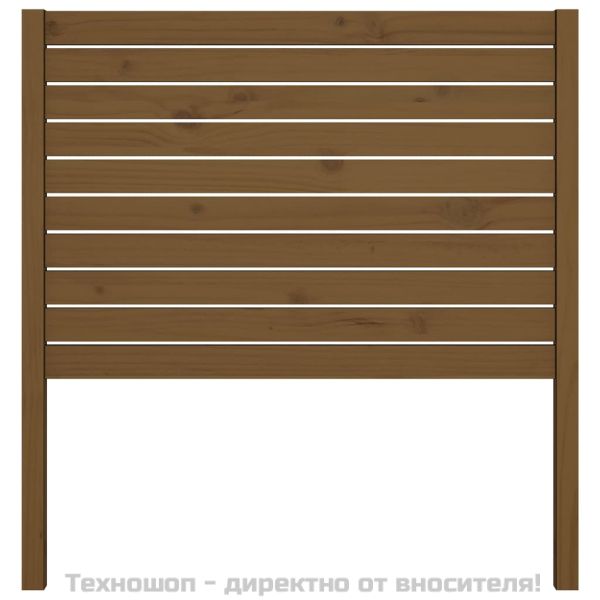 Горна табла за легло, меденокафява, 106x4x100 см, бор масив