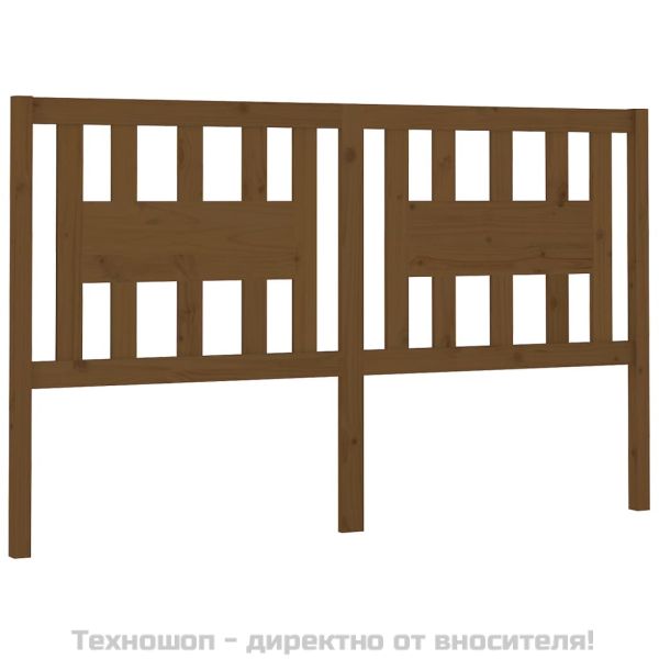 Табла за спалня, меденокафява, 206x4x100 см, бор масив