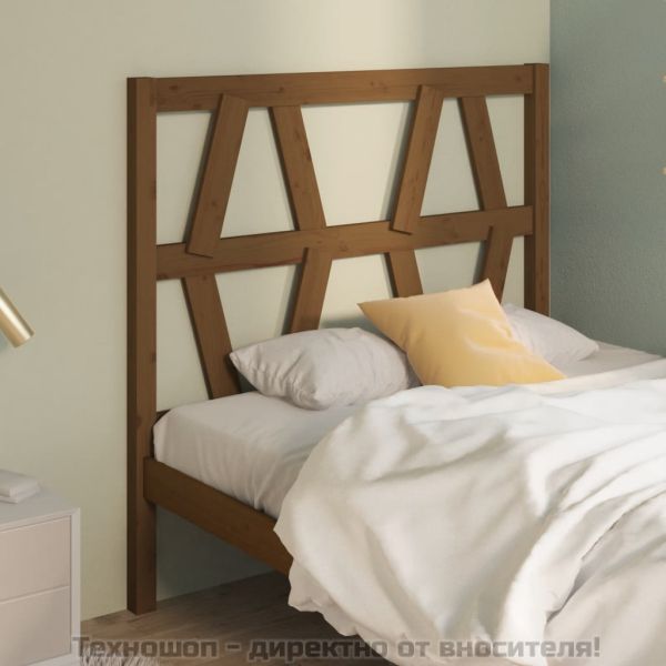 Горна табла за легло, меденокафява, 96x4x100 см, бор масив