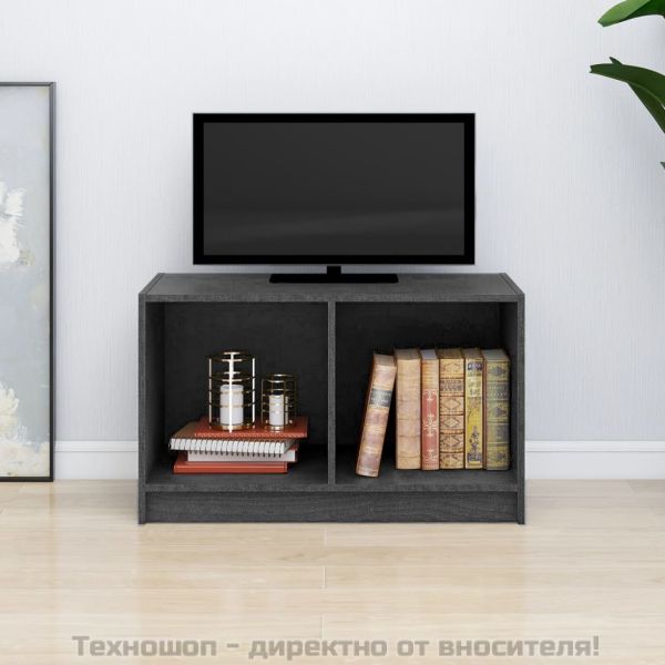 ТВ шкаф, сив, 70x33x42 см, бор масив