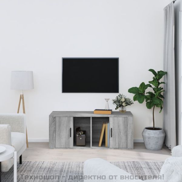 ТB шкаф, сив сонома, 100x35x40 см, инженерно дърво