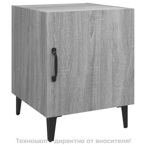 Нощни шкафчета, 2 бр, сив сонома, инженерно дърво