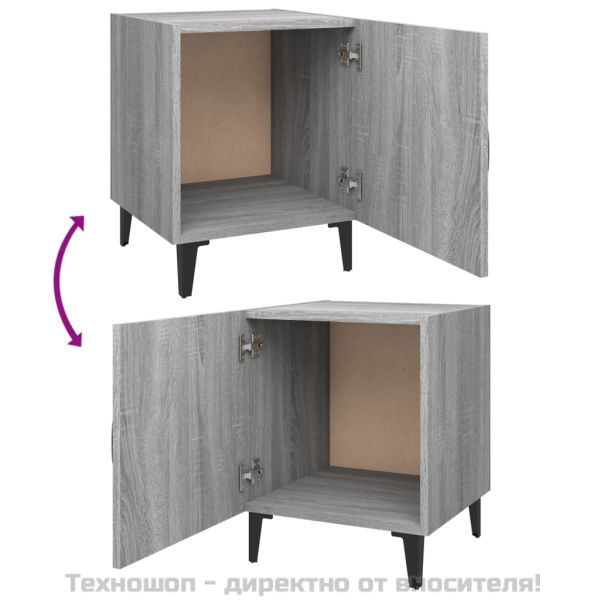 Нощни шкафчета, 2 бр, сив сонома, инженерно дърво