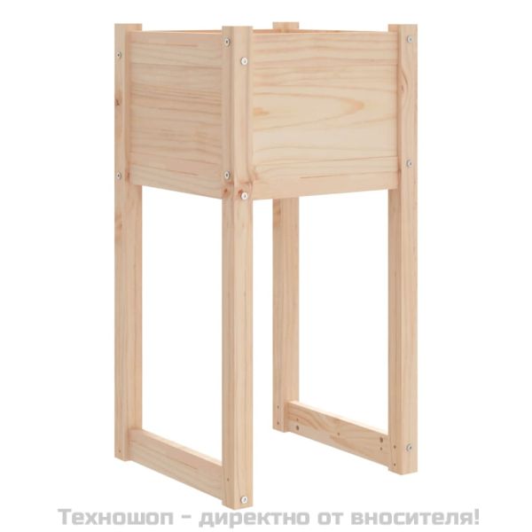 Плантер, 40x40x81 см, борово дърво масив