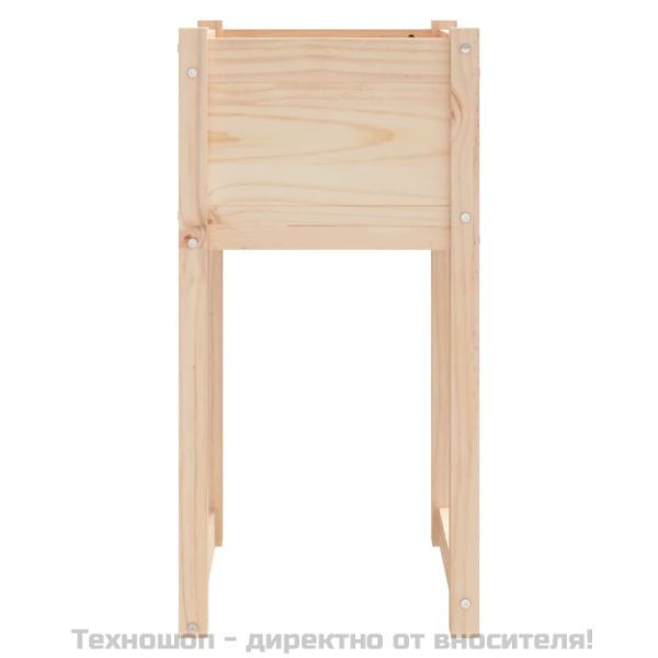 Плантер, 40x40x81 см, борово дърво масив