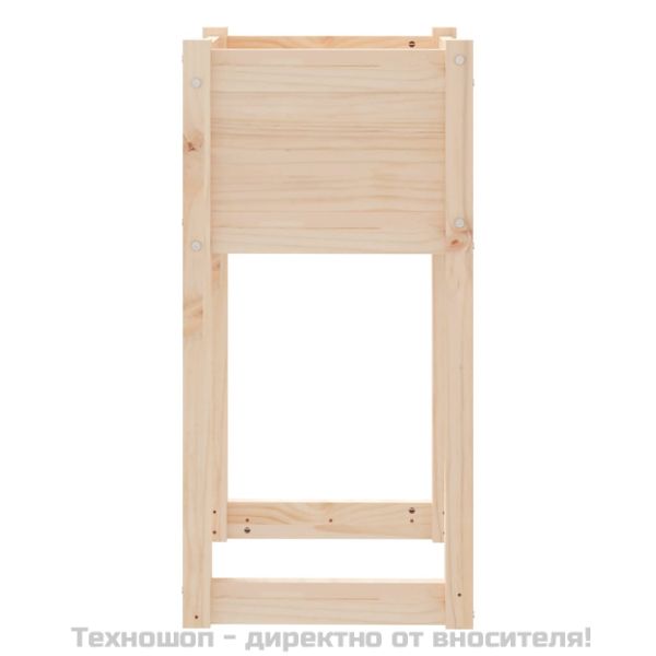 Плантер, 40x40x81 см, борово дърво масив