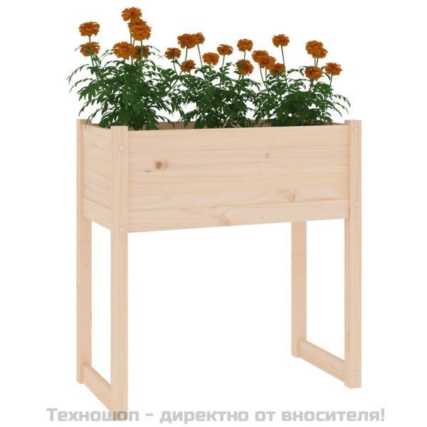 Плантер, 78x40x81 см, борово дърво масив