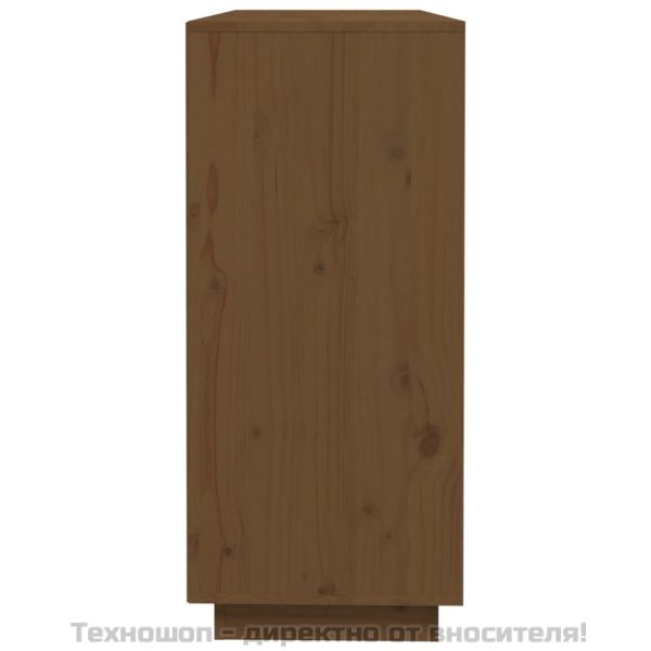 Сайдборд, меденокафяв, 110,5x35x80 см, бор масив