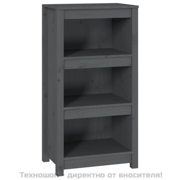 Библиотека, сива, 50x35x97 см, бор масив