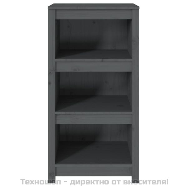 Библиотека, сива, 50x35x97 см, бор масив