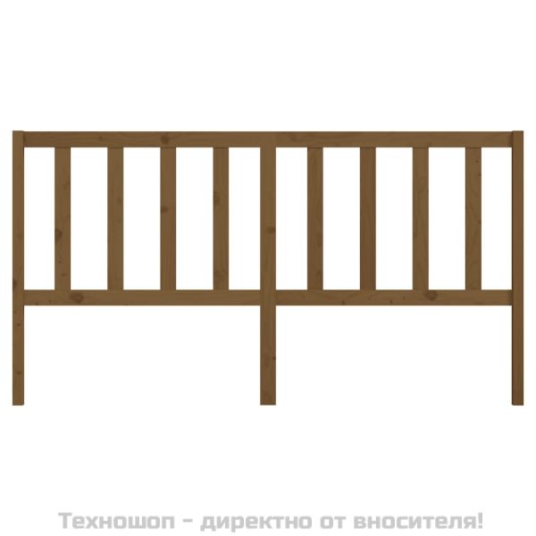 Горна табла за легло, меденокафява, 186x4x100 см, бор масив