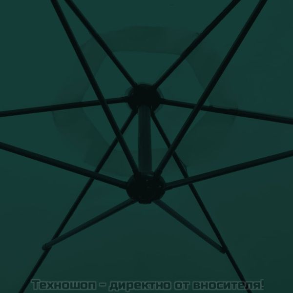 Конзолен градински чадър 3 м зелен