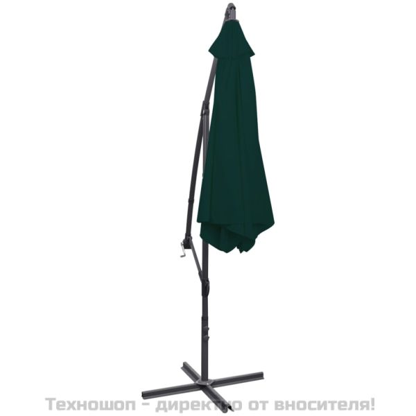 Конзолен градински чадър 3 м зелен