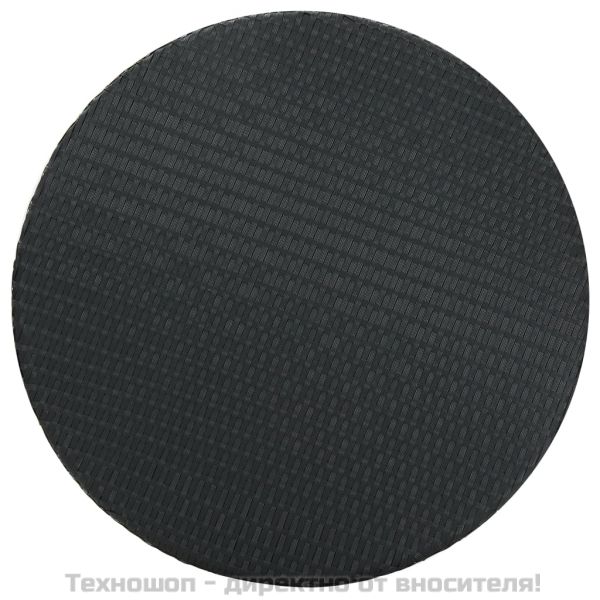 Градинска маса, черна, 75,5x106 см, полиратан