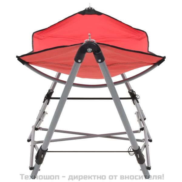 Хамак със сгъваема стойка, червен