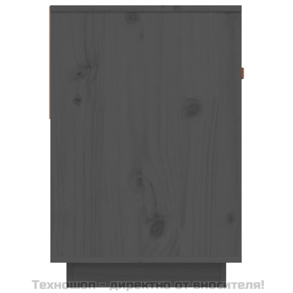 ТВ шкаф, сив, 90x40x60 см, бор масив