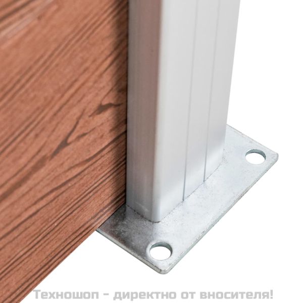 Градинска ограда, WPC, 175x105 см, кафява