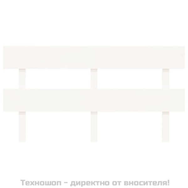 Горна табла за легло, бяла, 164x3x81 см, бор масив