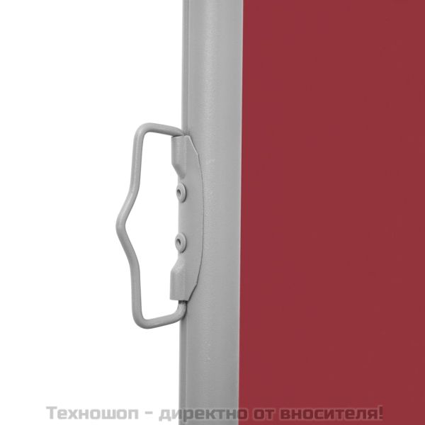 Прибираща се странична тента, червена, 160х600 см