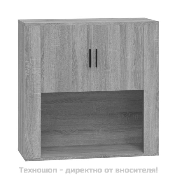 Стенен шкаф, сив сонома, 80x33x80 см, инженерно дърво