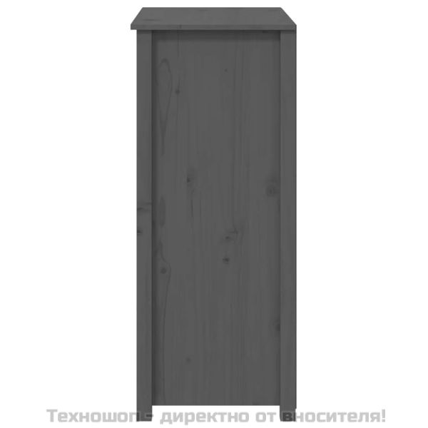 Висок шкаф, сив, 83x41,5x100 см, бор масив
