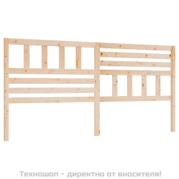 Горна табла за легло, 206x4x100 см, бор масив