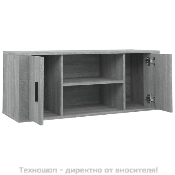 ТB шкаф, сив сонома, 100x35x40 см, инженерно дърво
