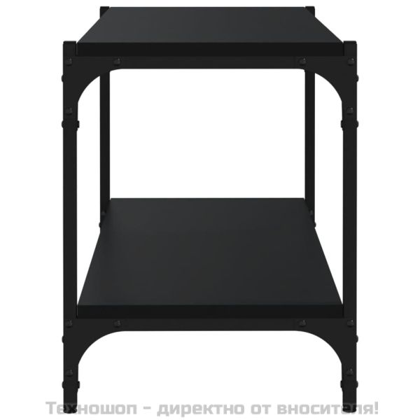 ТB шкаф, черен, 80x33x41 см, инженерно дърво и стомана