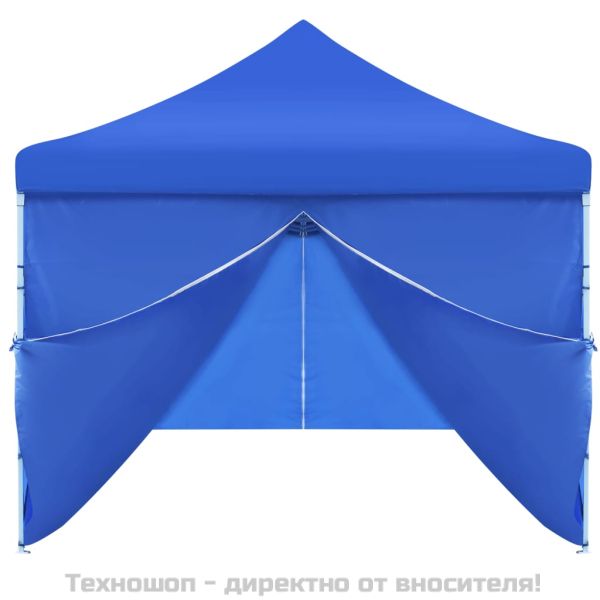 Сгъваема шатра с 8 странични стени, 870x291x315 см, синя