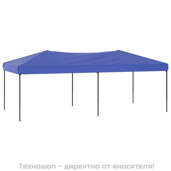 Сгъваема парти палатка, синя, 3x6 м