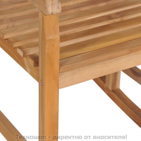 Люлеещ стол, тиково дърво масив