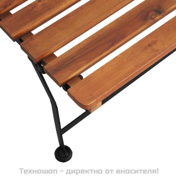 Градински стол тип шезлонг, акация масив