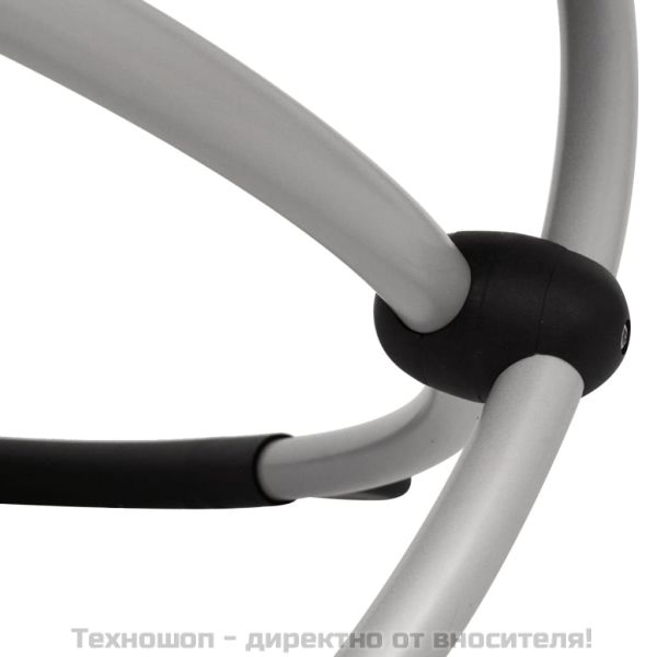 Външен геометричен шезлонг, стомана, кремав