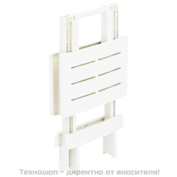 Сгъваема градинска маса, бяла, 45x43x50 см, пластмаса