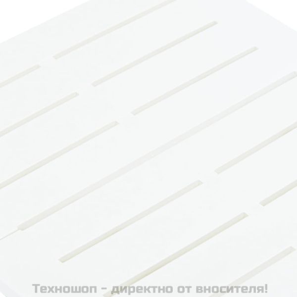 Сгъваема градинска маса, бяла, 45x43x50 см, пластмаса