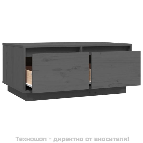 Кафе маса, сива, 80x50x35 см, бор масив