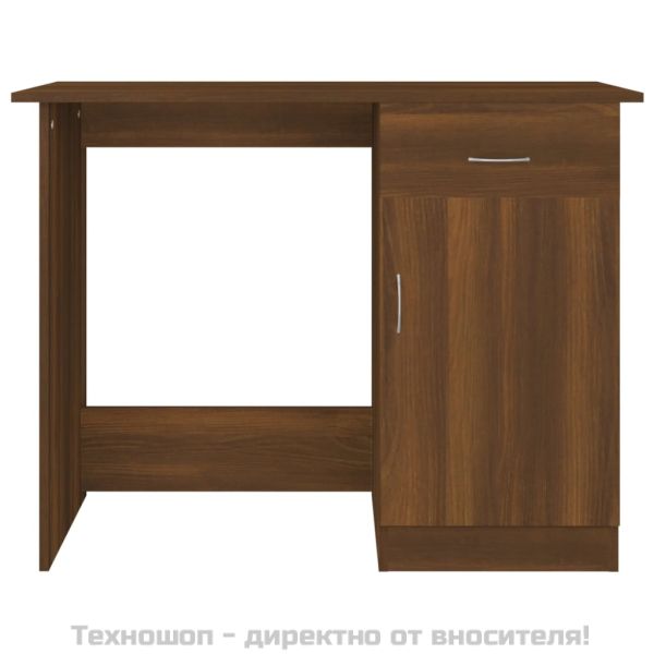 Бюро, кафяв дъб, 100x50x76 см, инженерно дърво