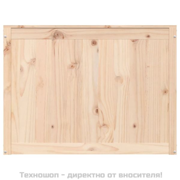 Кутия за пране, 88,5x44x66 см, борово дърво масив