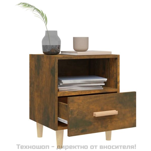 Нощно шкафче, опушен дъб, 40x35x47 см