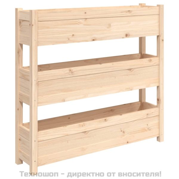 Плантер, 112x25x104,5 см, борово дърво масив