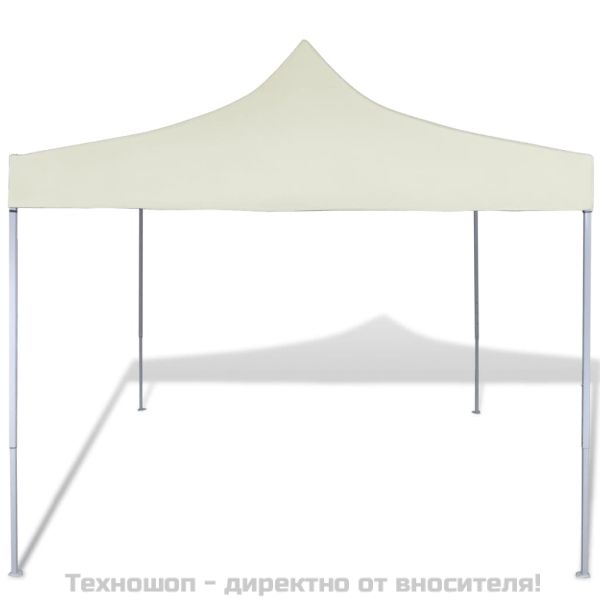 Сгъваема шатра, кремава, 3х3 м