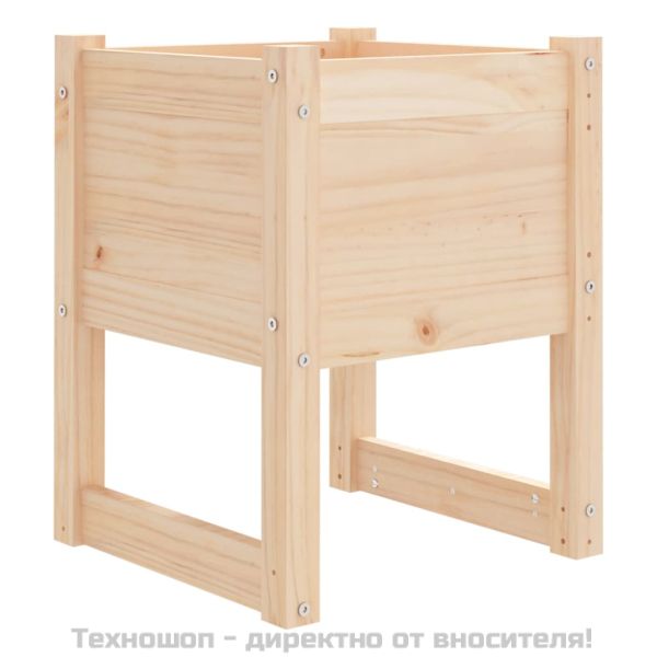 Плантер, 40x40x52,5 см, борово дърво масив