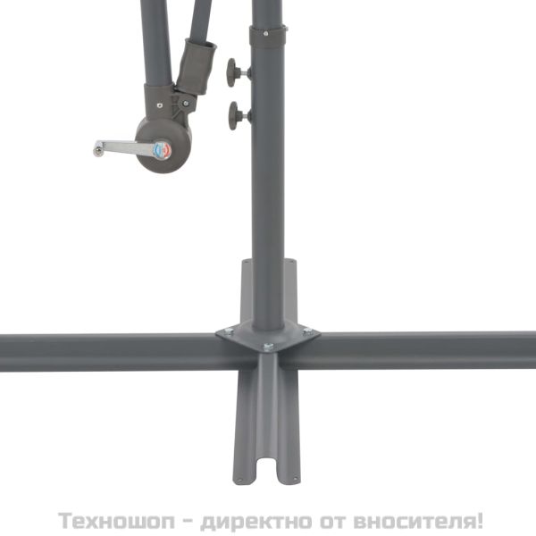 Конзолен градински чадър с алуминиев прът, 300 см, син