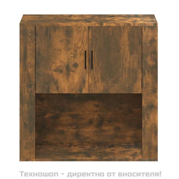 Стенен шкаф, опушен дъб, 80x33x80 см, инженерно дърво